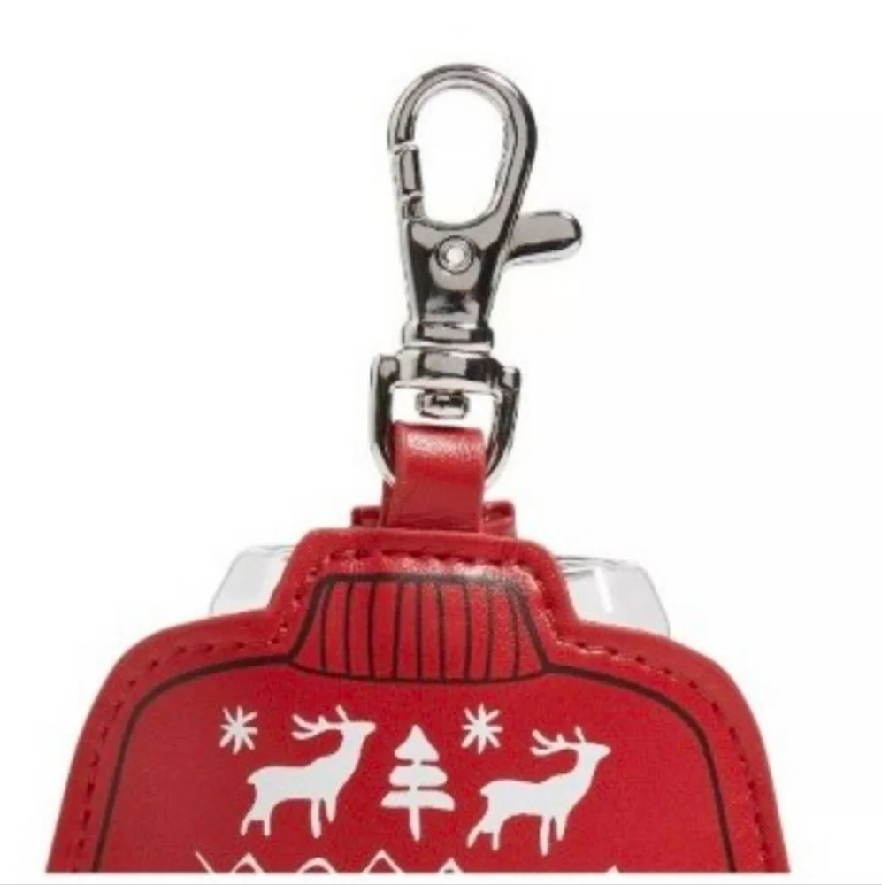Vera Bradley Holiday Keychain Bag Charm Hand Sanitizer Holder - Sweater BNWT $39